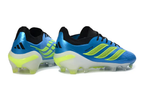 Adidas Predator 26 Elite FG football in a player's foot, demonstrating its comfortable and secure fit
