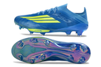 Adidas F50+ Elite FG football shoe, demonstrating the shoe's exceptional speed and agility features, ideal for professional s